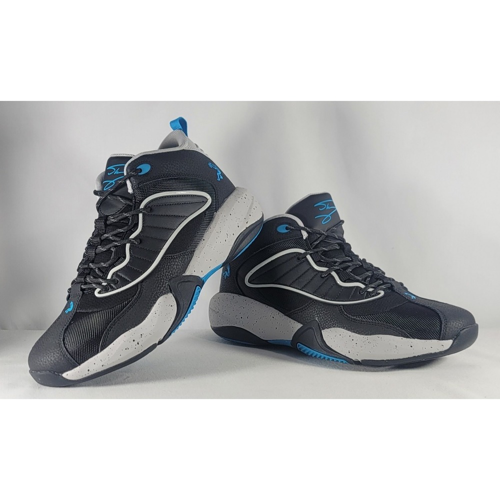 SHAQ SPEED DEMON MID ATHLETIC Men's Shoes Sneakers Size 10 Black/Gray/Blue NIB